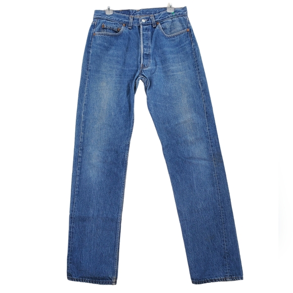 Levi's Other - 80s Levis 501 0115 Blue Jeans Mens 34x36  Buttonfly Wide Leg VTG USA (32x36)